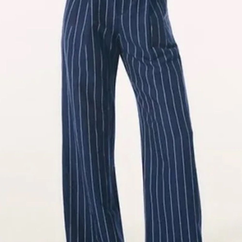 GAP Navy and White Striped Pants